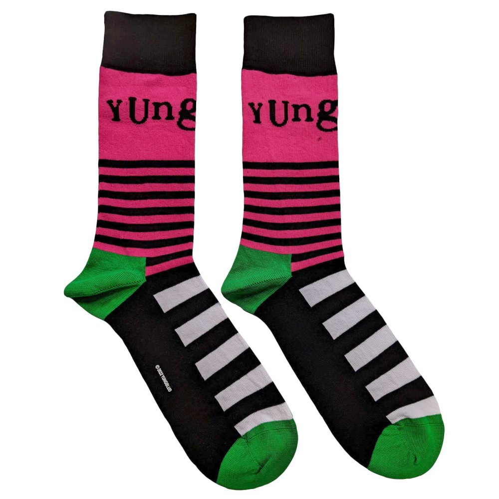 Yungblud - Logo & Stripes Socken - EU 40-45 - Mehrfarben